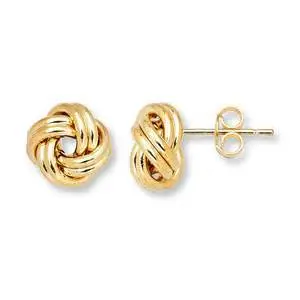 Sterling Silver Gold Plated Knott Earrings 1