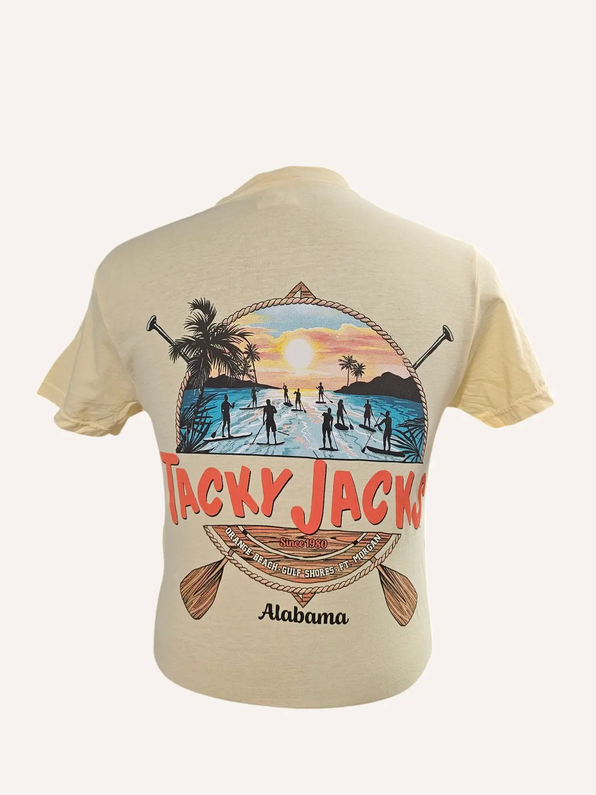 Tacky Jacks "Sunset Paddle Board" Short Sleeve T-Shirt 1