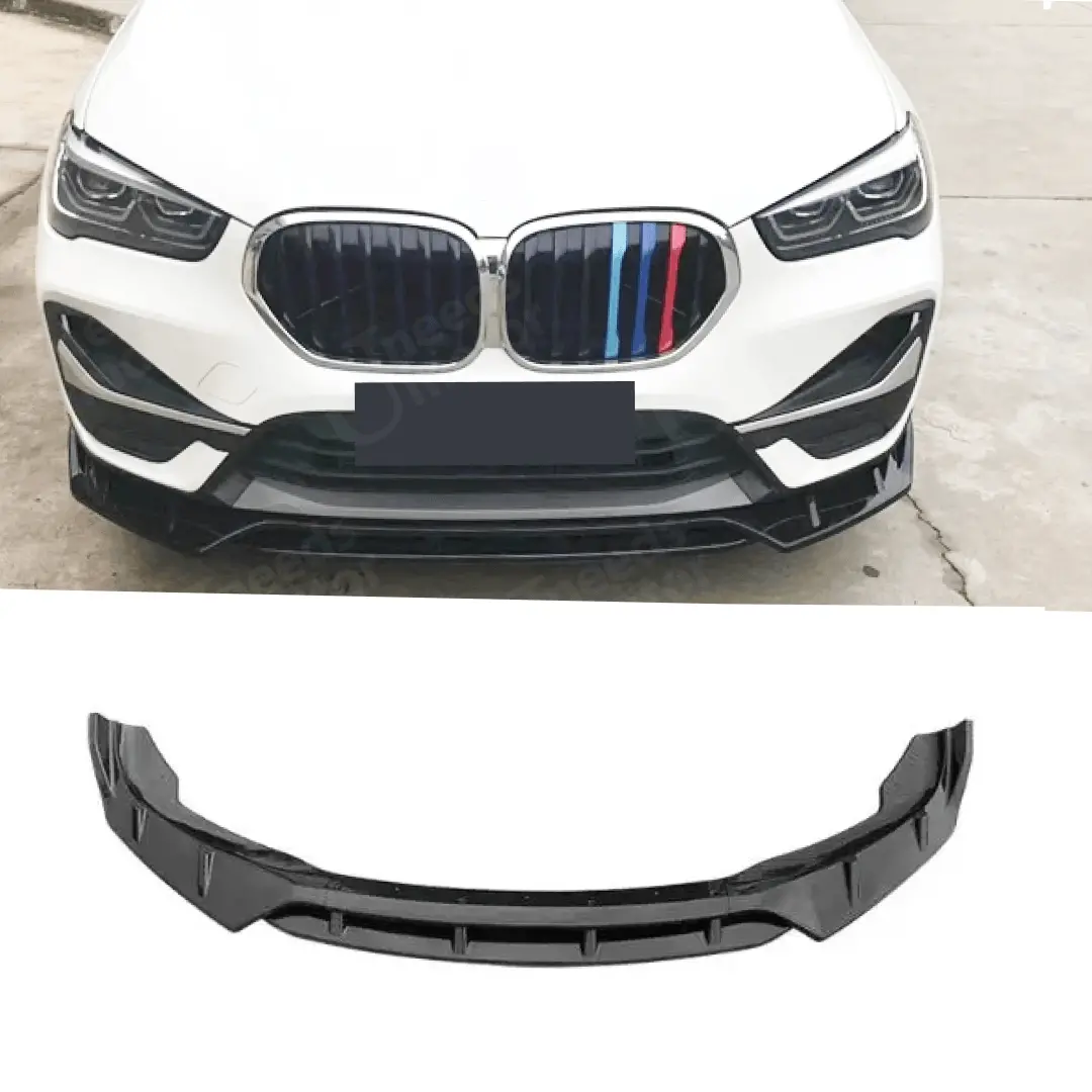 Fits 2016-2022 Bmw X1 F48 Gloss Black Front Bumper Lip Splitter Spoiler Body Kit 1