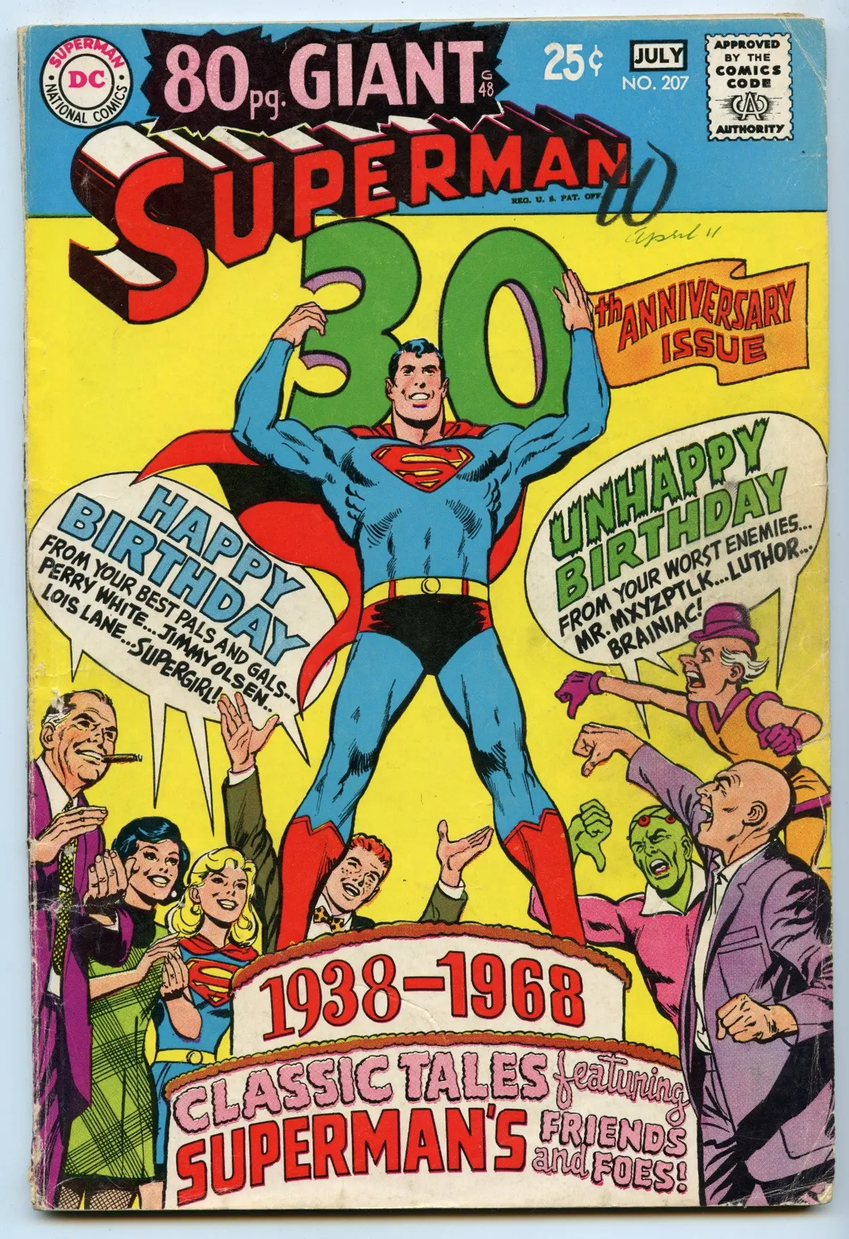 Superman 207 (Jun 1968) Gd/Vg (3.0) 1
