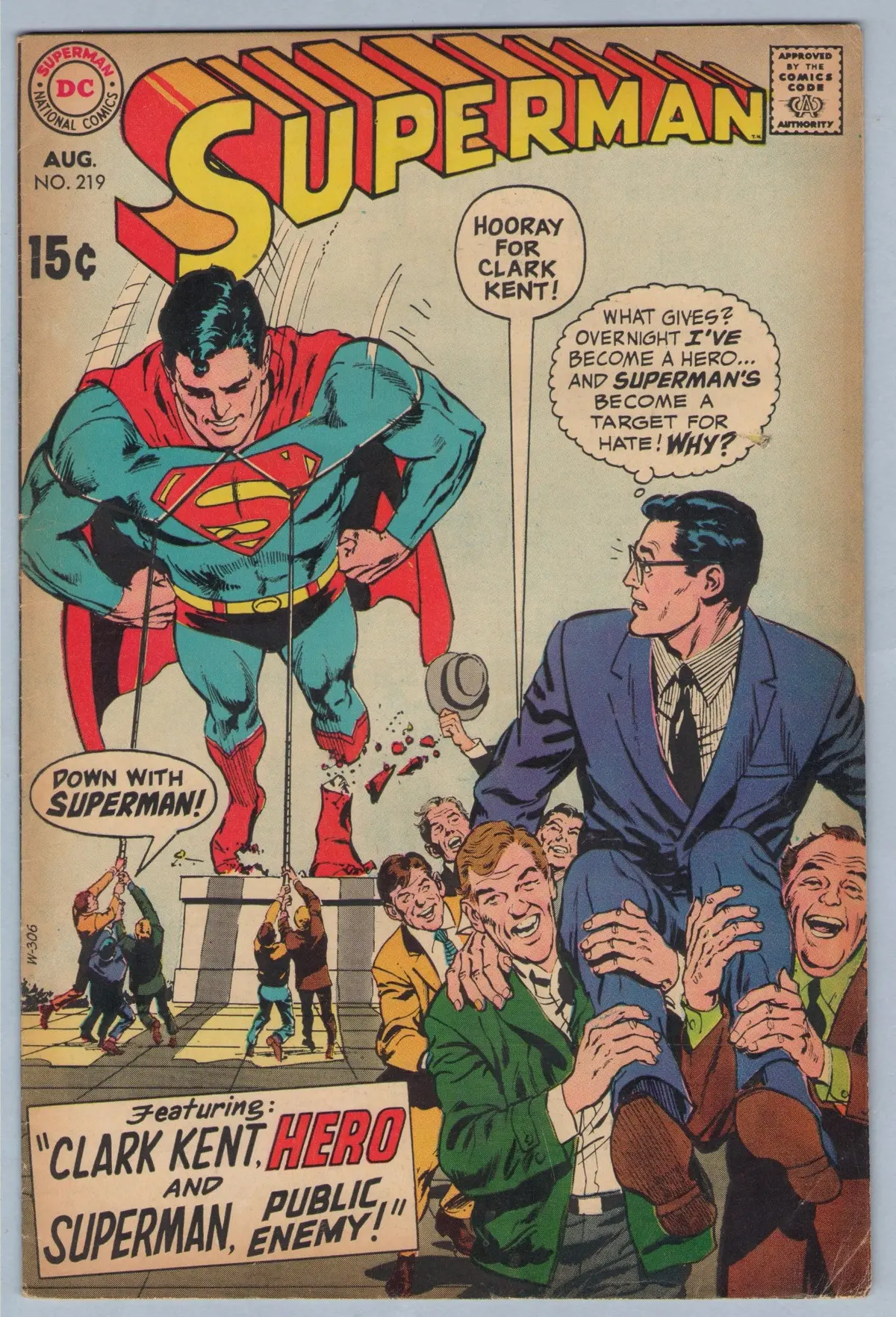 Superman 219 (Aug 1969) Vg (4.0) 1
