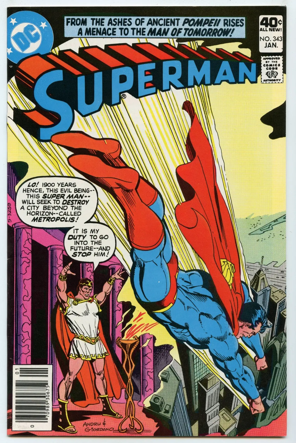 Superman 343 (Jan 1980) Nm- (9.2) 1