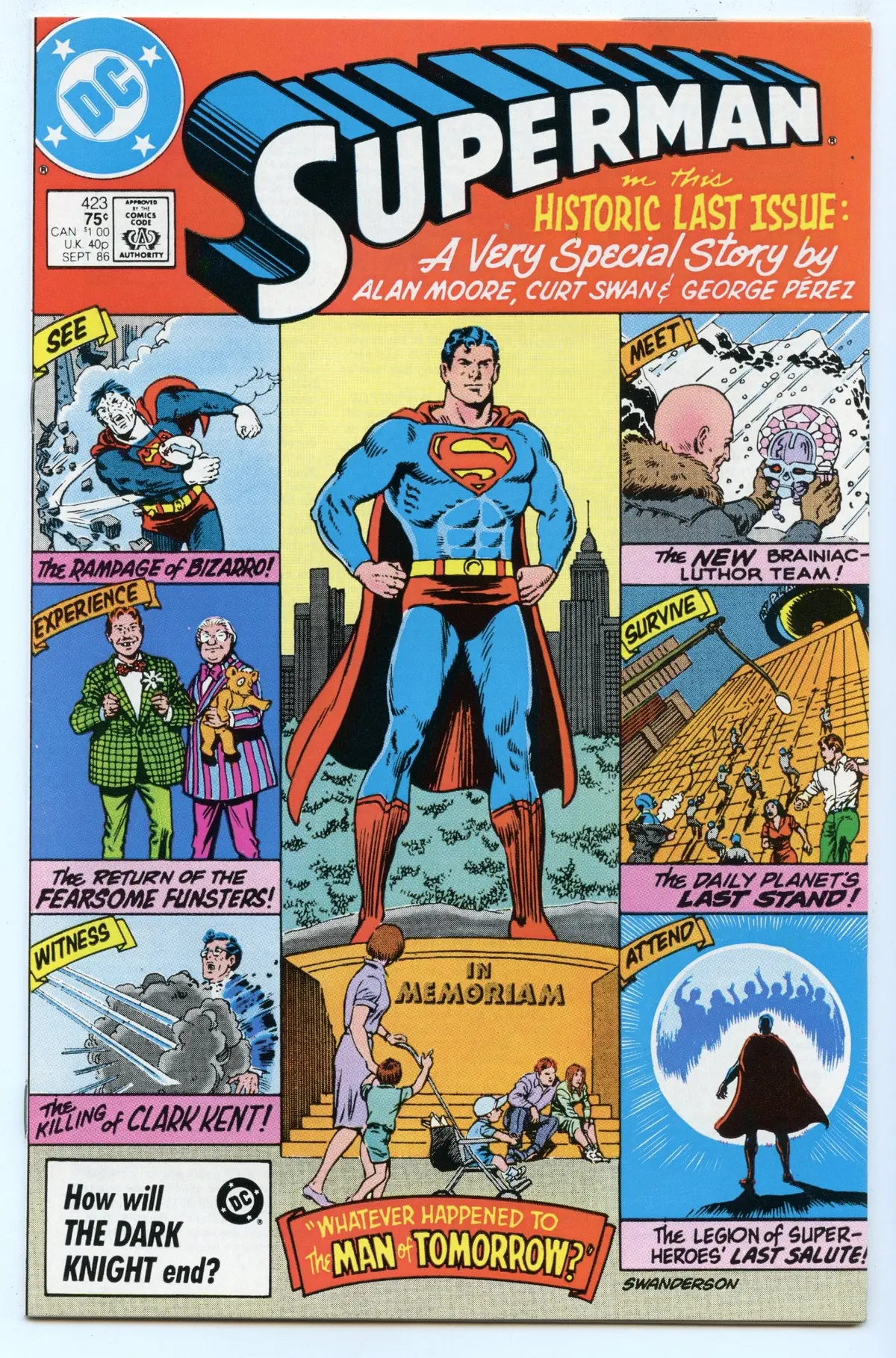 Superman 423 (Sep 1986) Nm- (9.2) 1