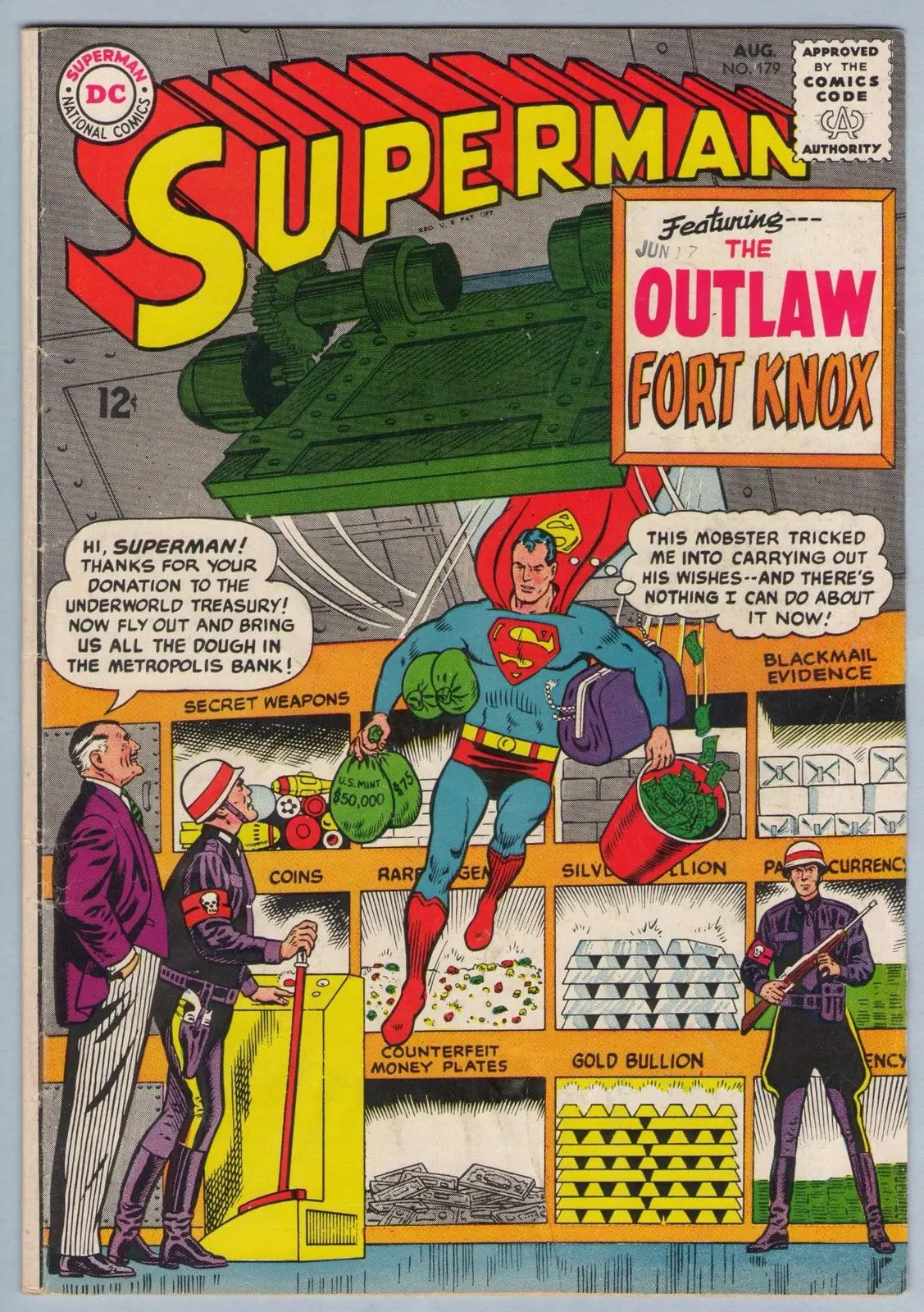 Superman 179 (Aug 1965) Vg (4.0) 1