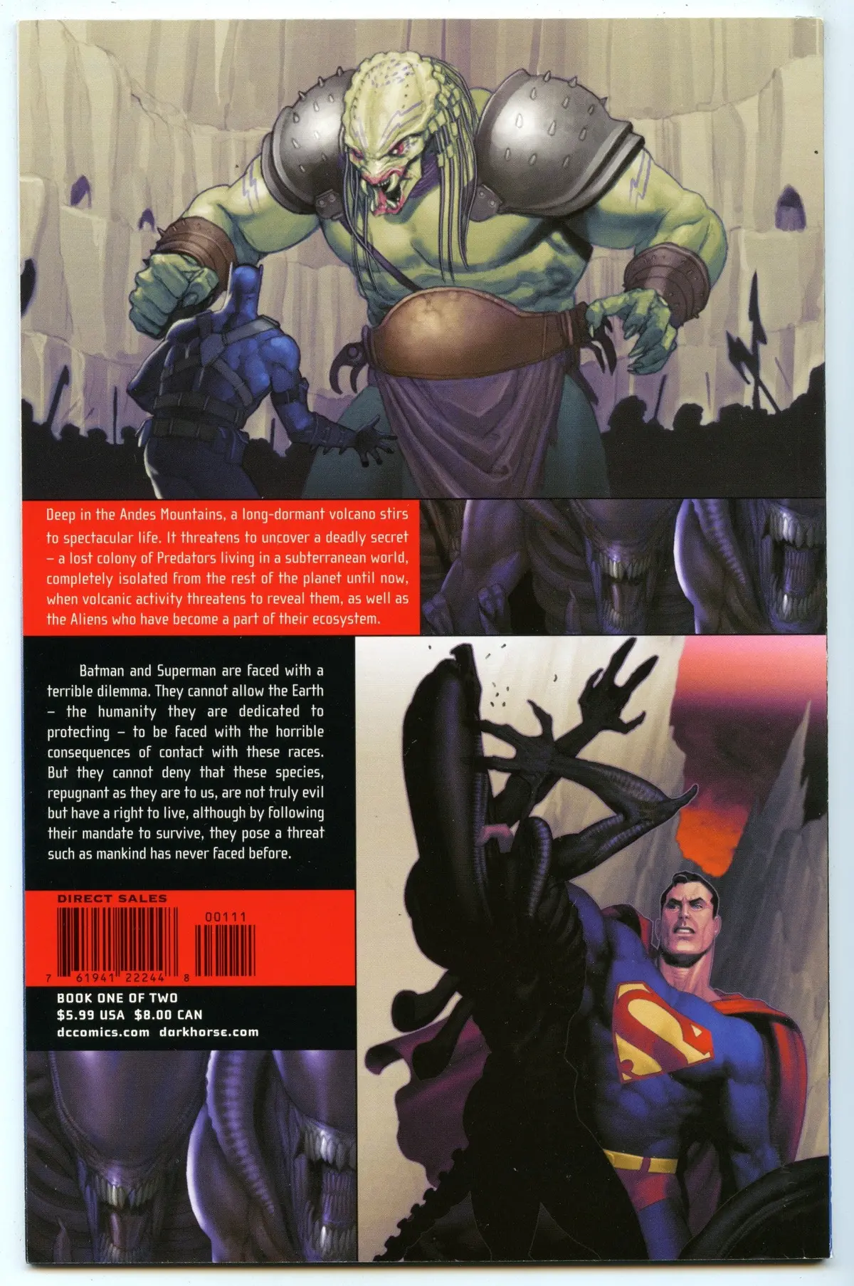 Superman & Batman Vs Aliens & Predator 1 (2010) Nm- (9.2) 2