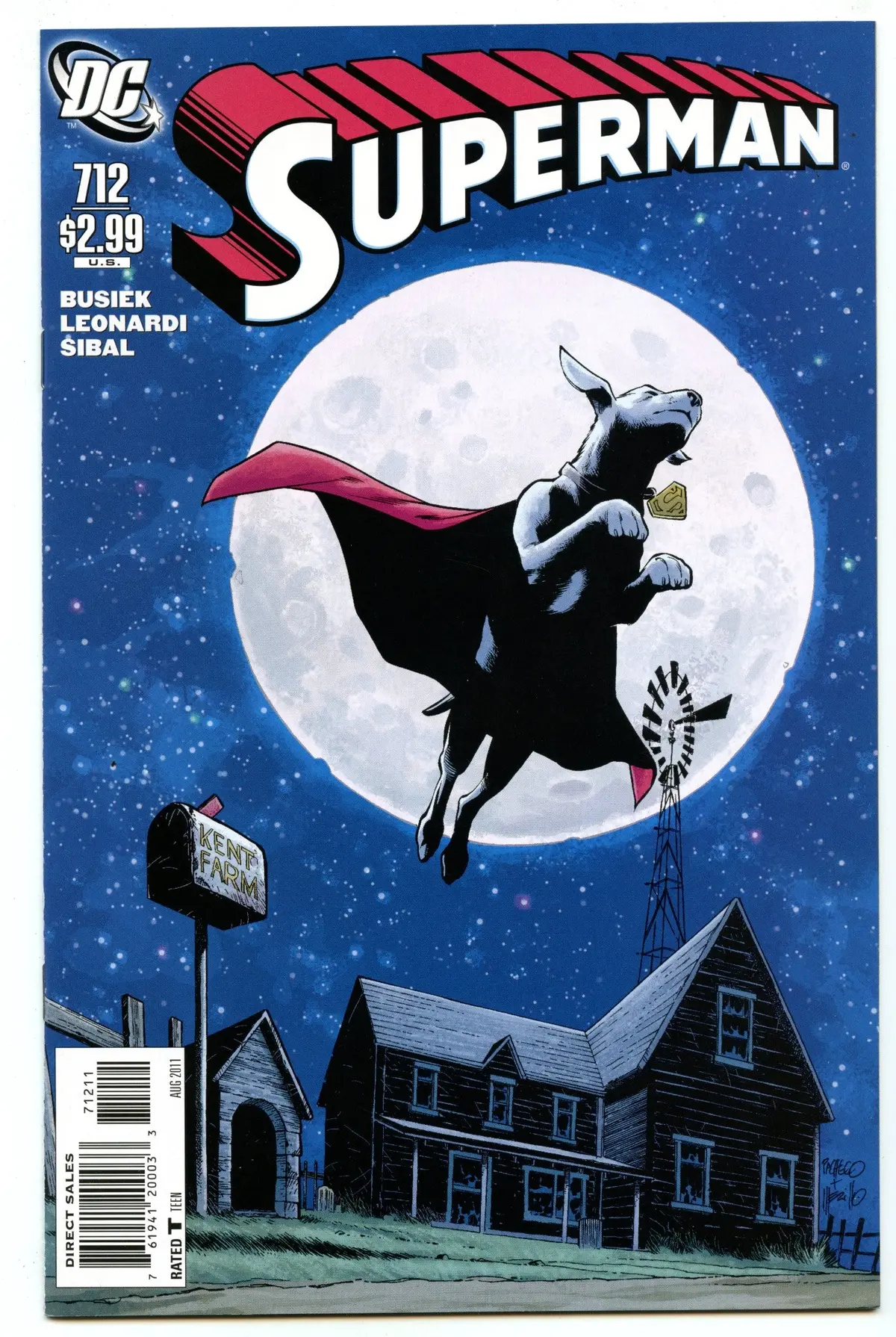 Superman 712 (Aug 2011) Nm- (9.2) - Krypto Story 1