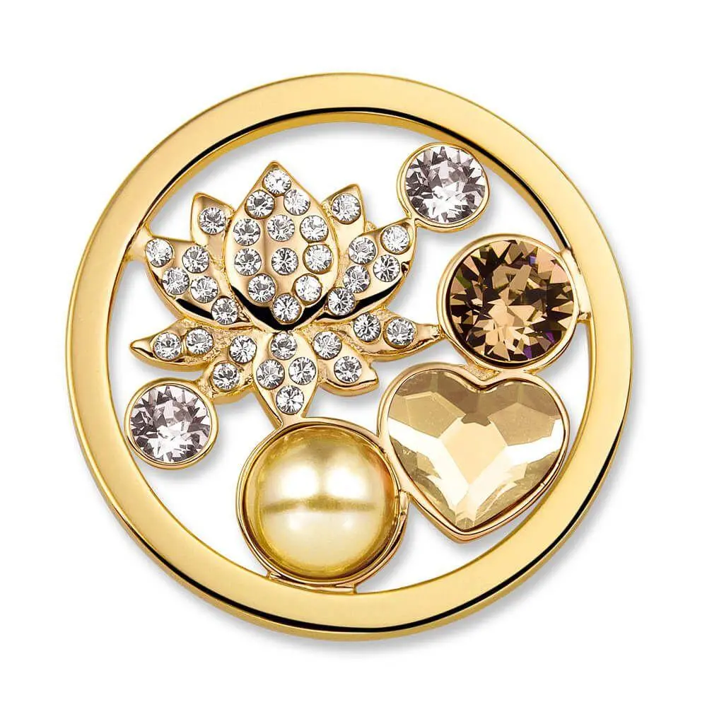 Lotus Champagne Charm With Swarovski Crystal Elements 1