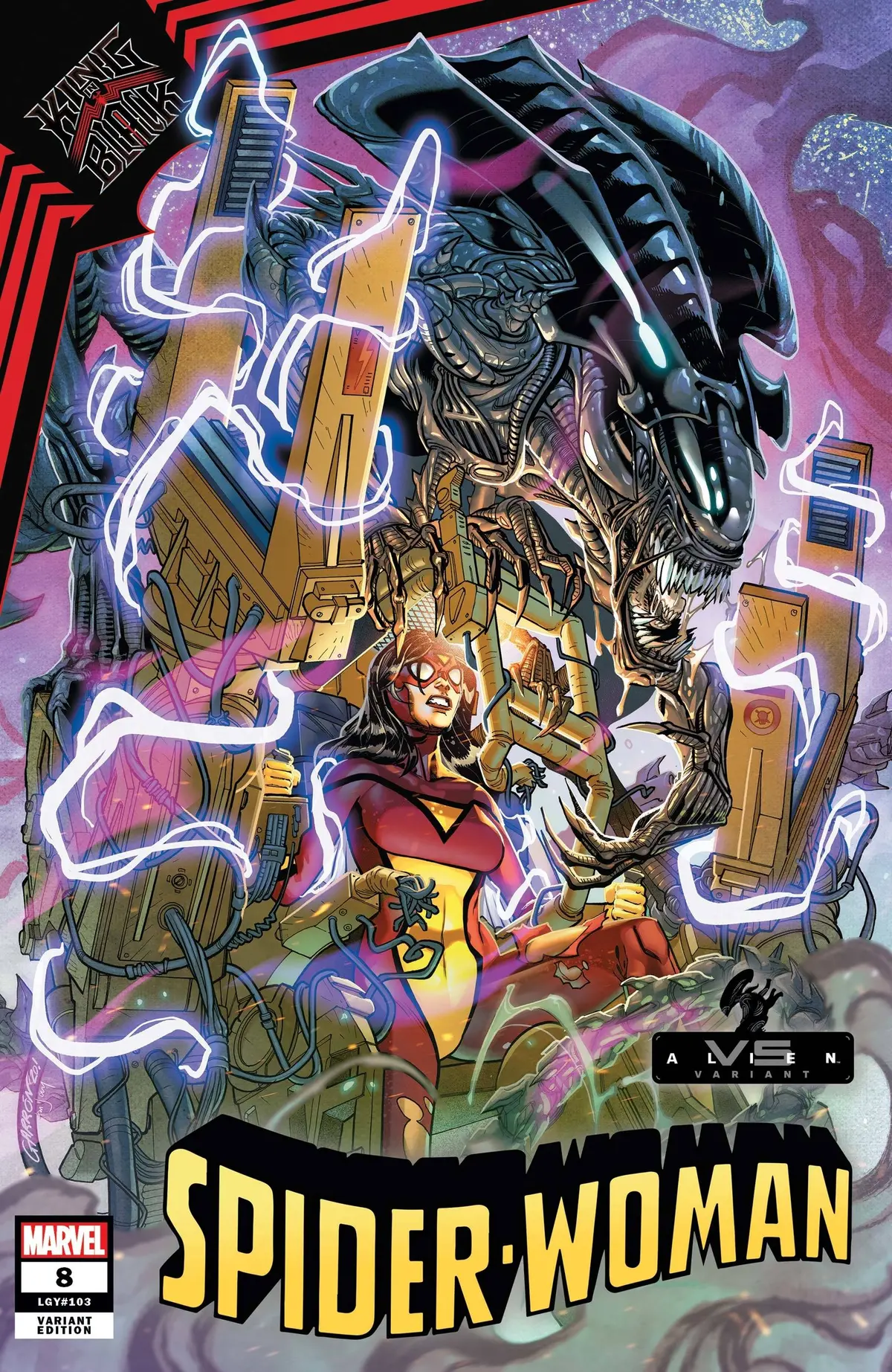 Spider-Woman #8 Garron Marvel Vs Alien Var Kib 1