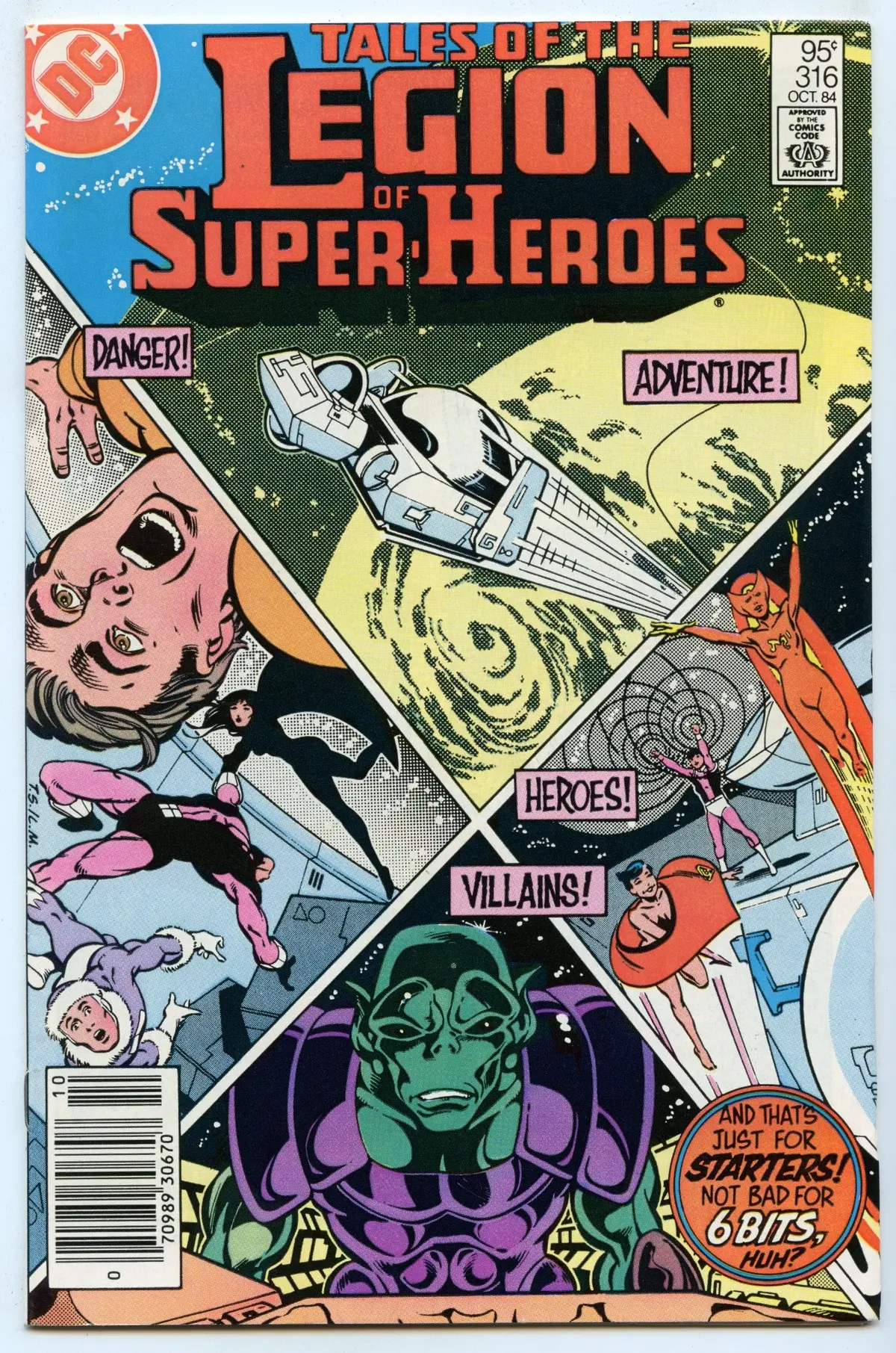 Tales Of The Legion Of Super-Heroes 316 Oct 1984 Nm- (9.2) - Cdn Price Variant 1