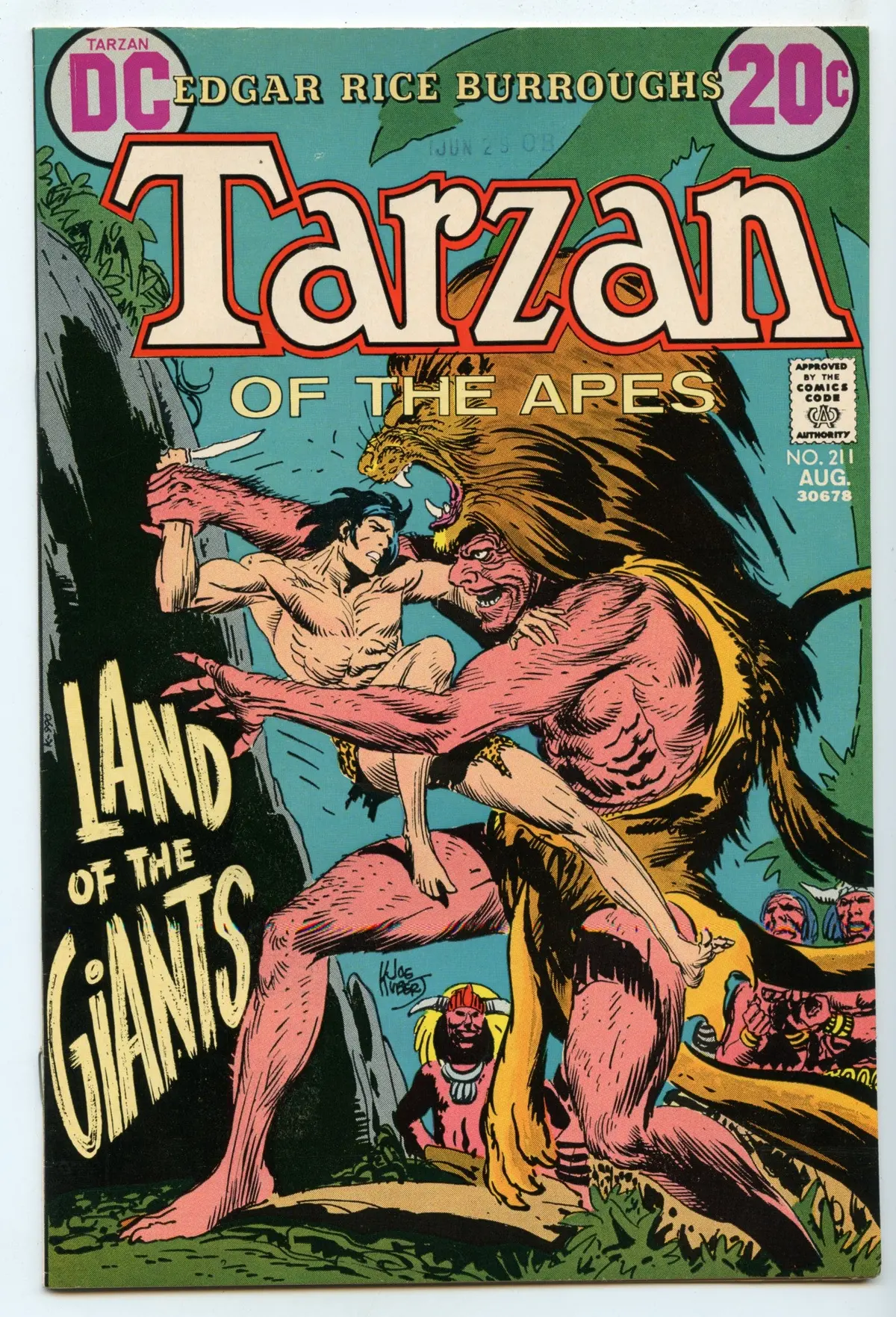Tarzan 211 (Aug 1972) Vf/Nm (9.0) 1