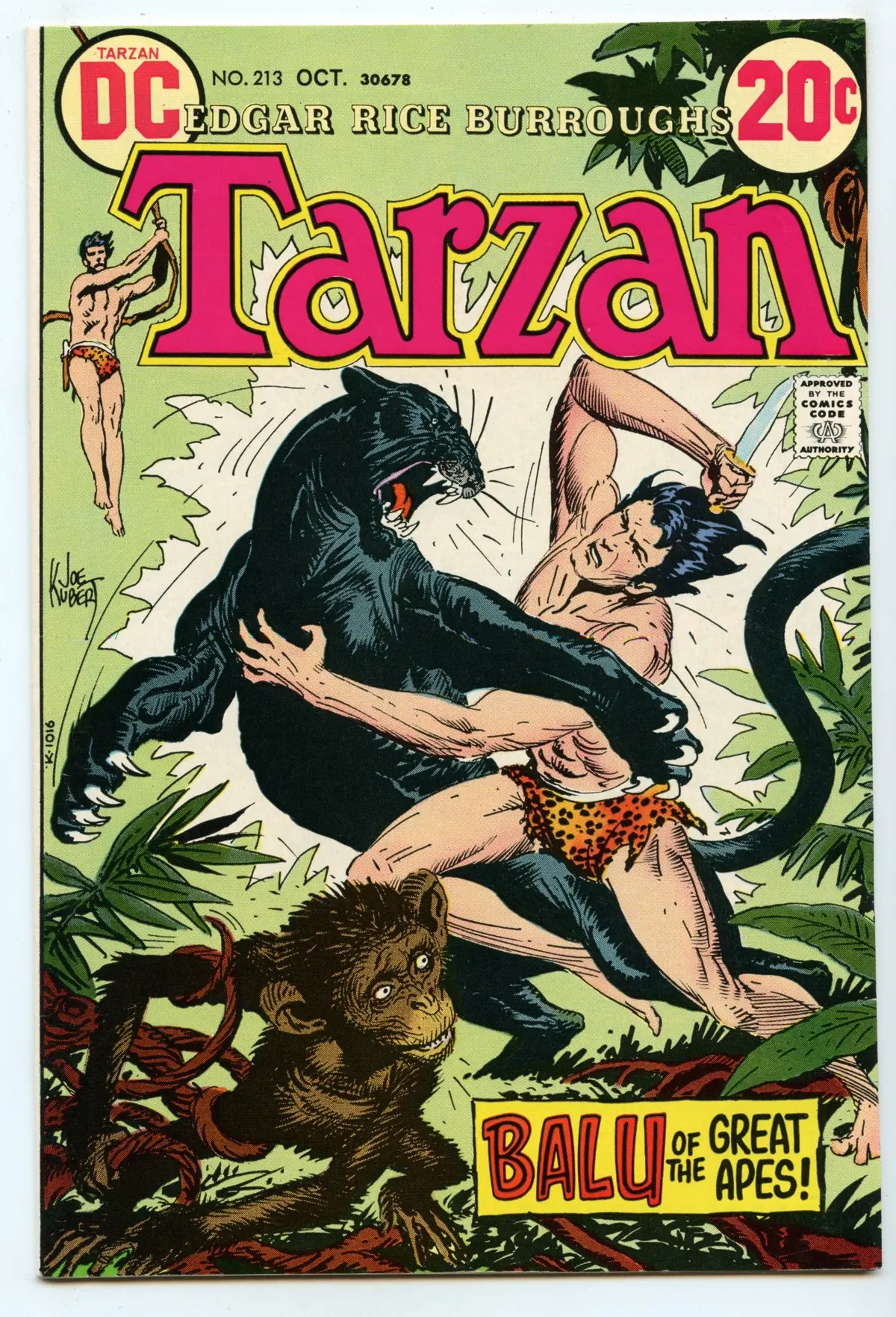 Tarzan 213 (Oct 1972) Vf/Nm (9.0) 1