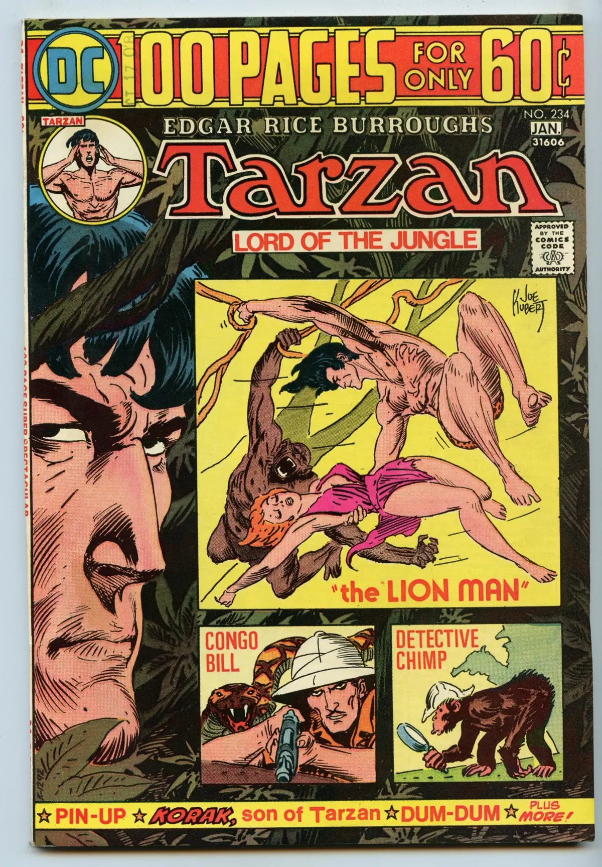 Tarzan 234 (Jan 1975) Vf- (7.5) 1