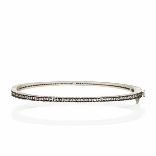Frieda Rothman Signature Thin Pavé Hinge Bangle 1