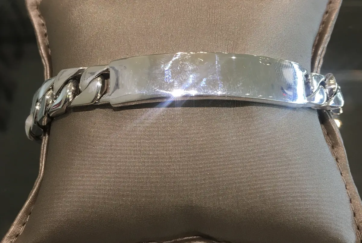 Gent's Sterling Silver Tiffany Id Bracelet Length 8 1