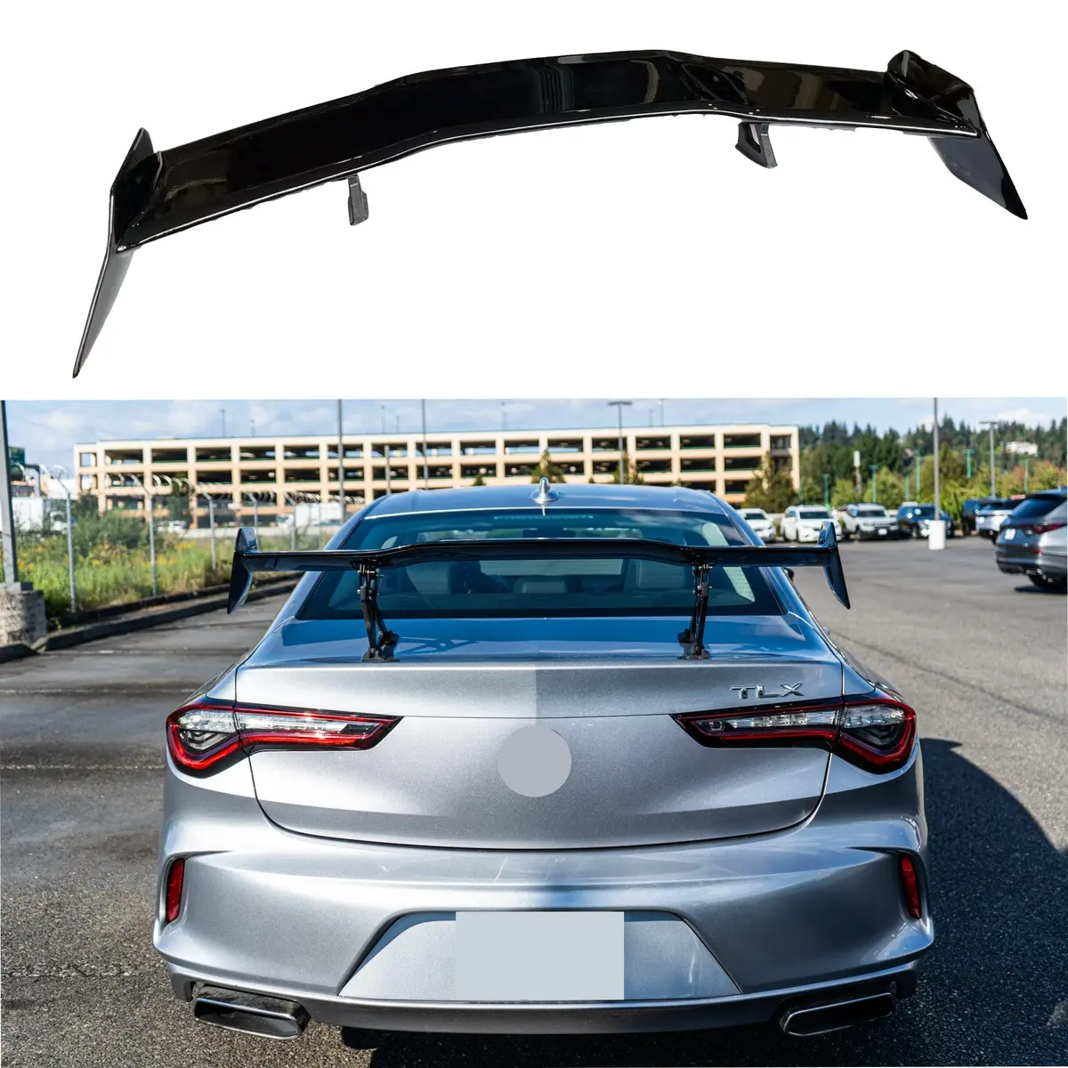 2015-2024 Acura Tlx - Jdm Gt Style Rear Trunk Spoiler Wing - Gloss Black 1