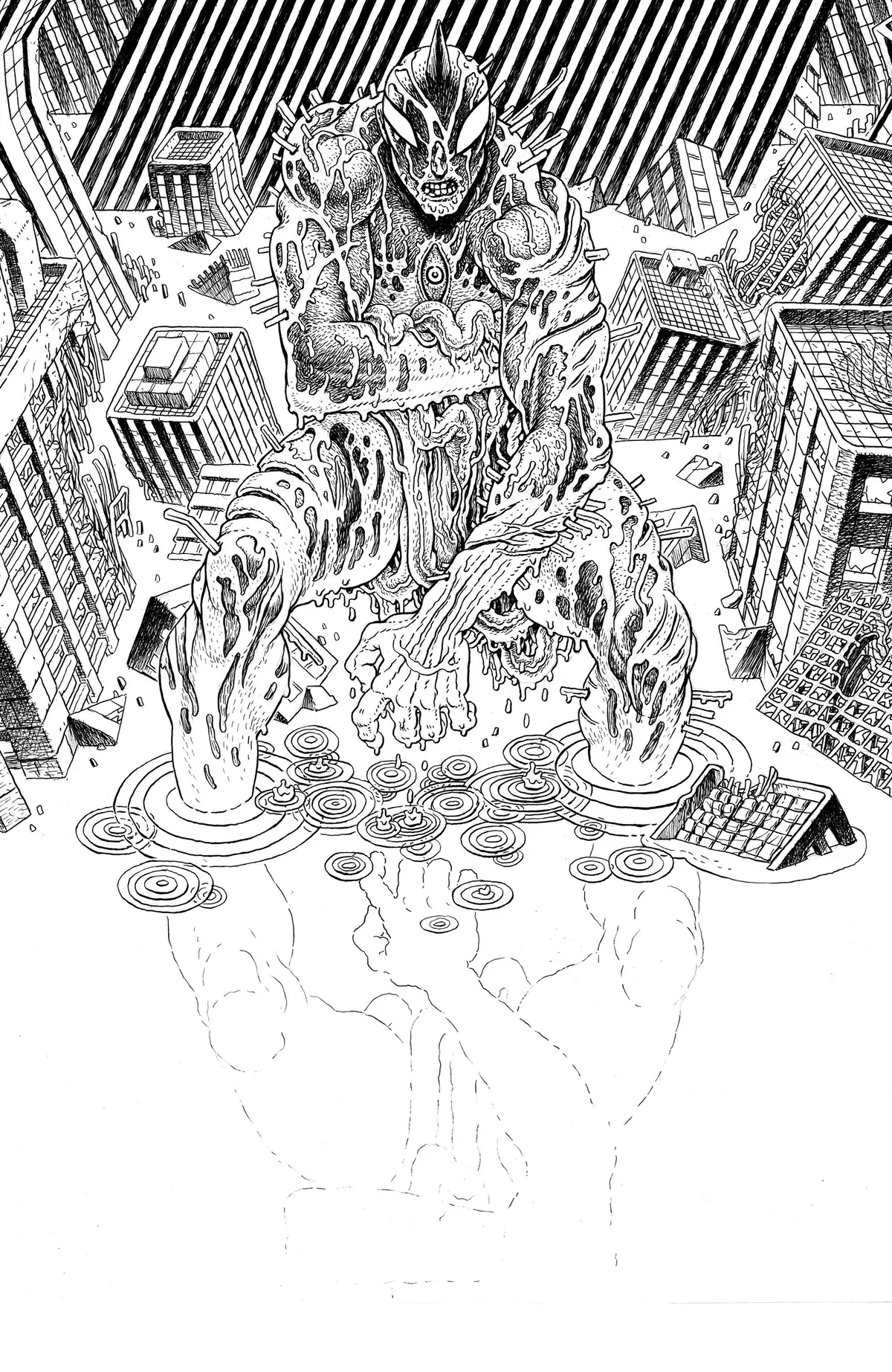 Ultramega By James Harren #2 Cvr C 5 Copy Incv B&W Virgin 1