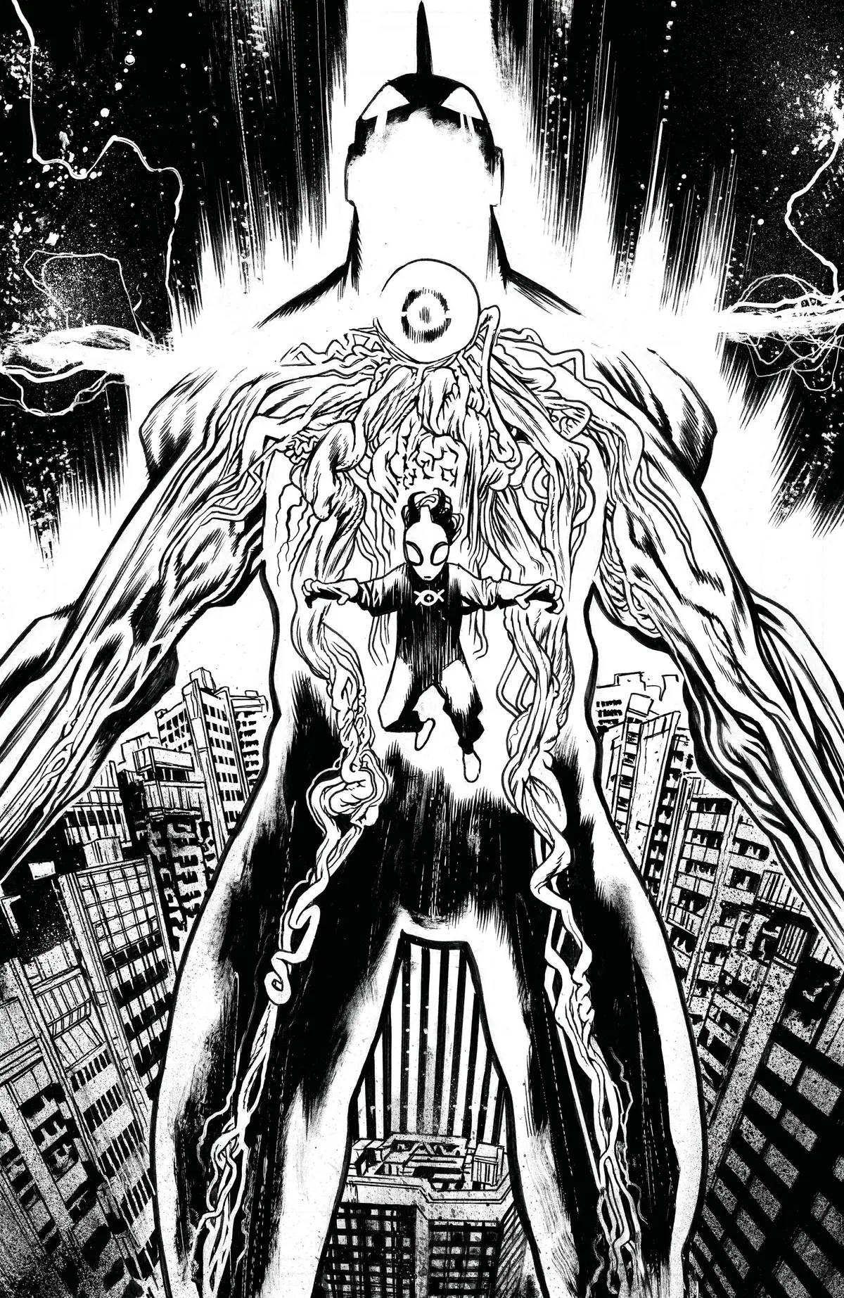 Ultramega By James Harren #4 Cvr C 5 Copy Incv B&W Virgin (Mr) 1
