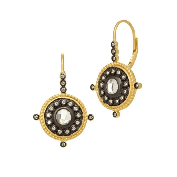 Frieda Rothman Nautical Button Leverback Earring 1
