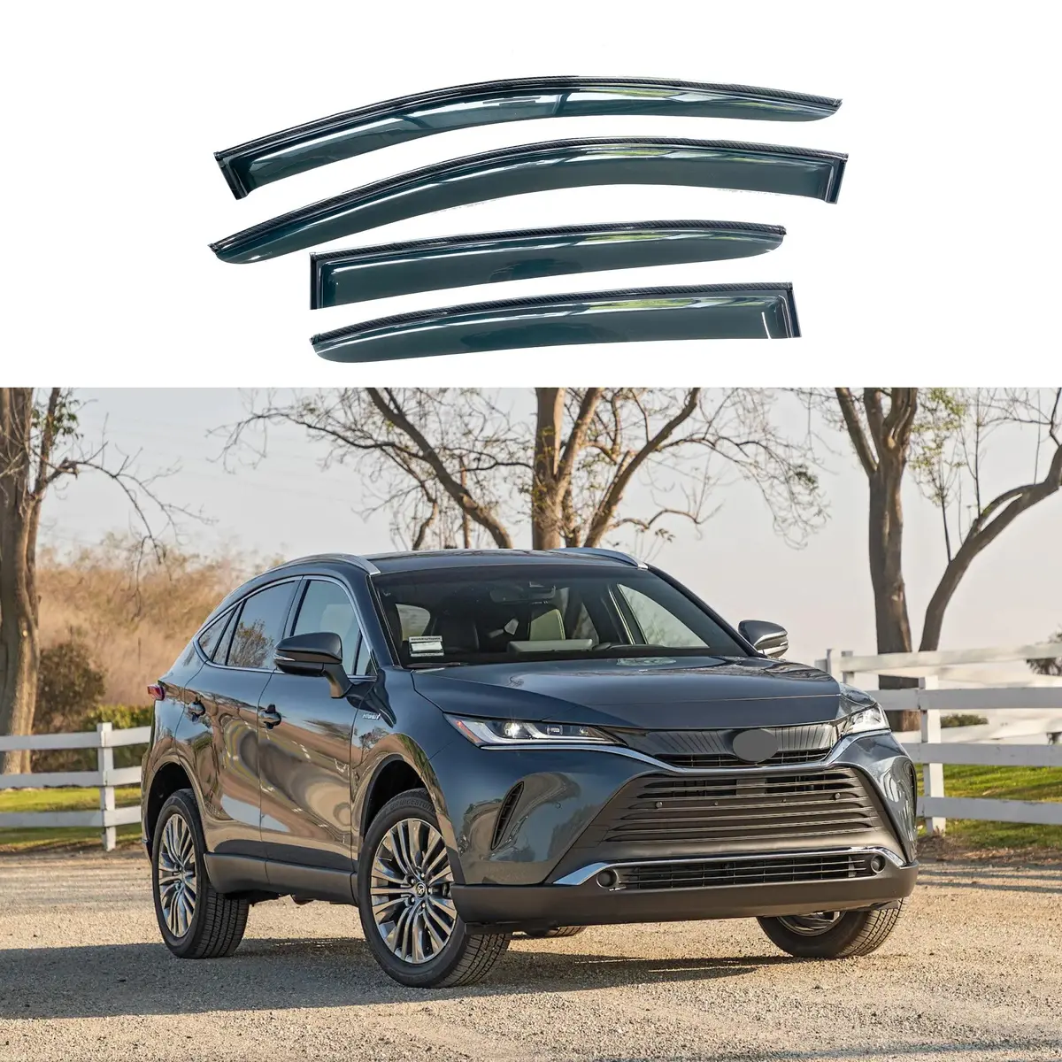 For Venza 2020-2026 Window Vent Visors Carbon Fiber Painted Trim Wind Guards Shade Deflectors 1