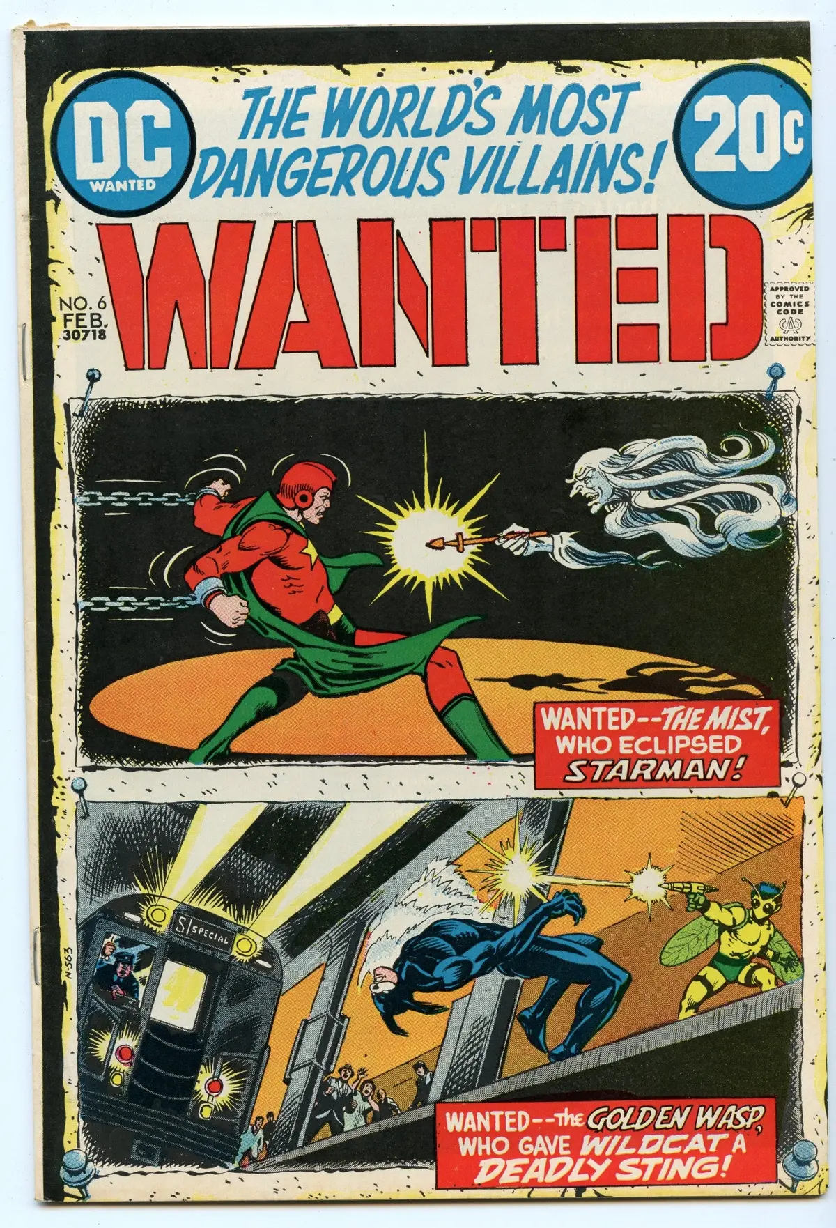 Wanted: The World's Most Dangerous Villains 6 (Feb 1973) Vf- (7.5) 1