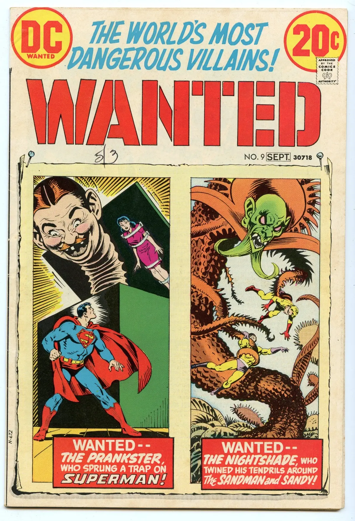 Wanted: The World's Most Dangerous Villains 9 (Sep 1973) Fi+ (6.5) 1