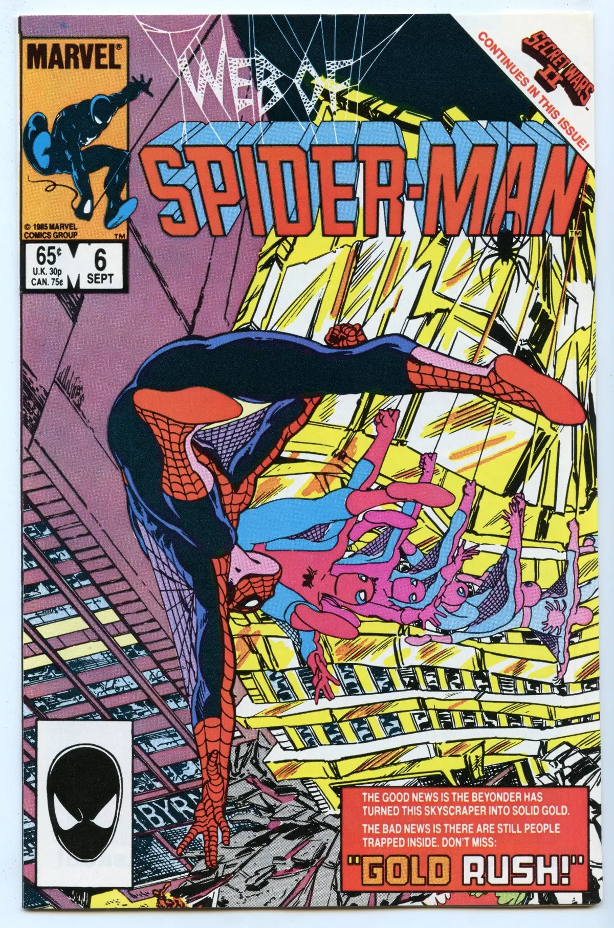Web Of Spider-Man 6 (Sep 1985) Nm- (9.2) 1