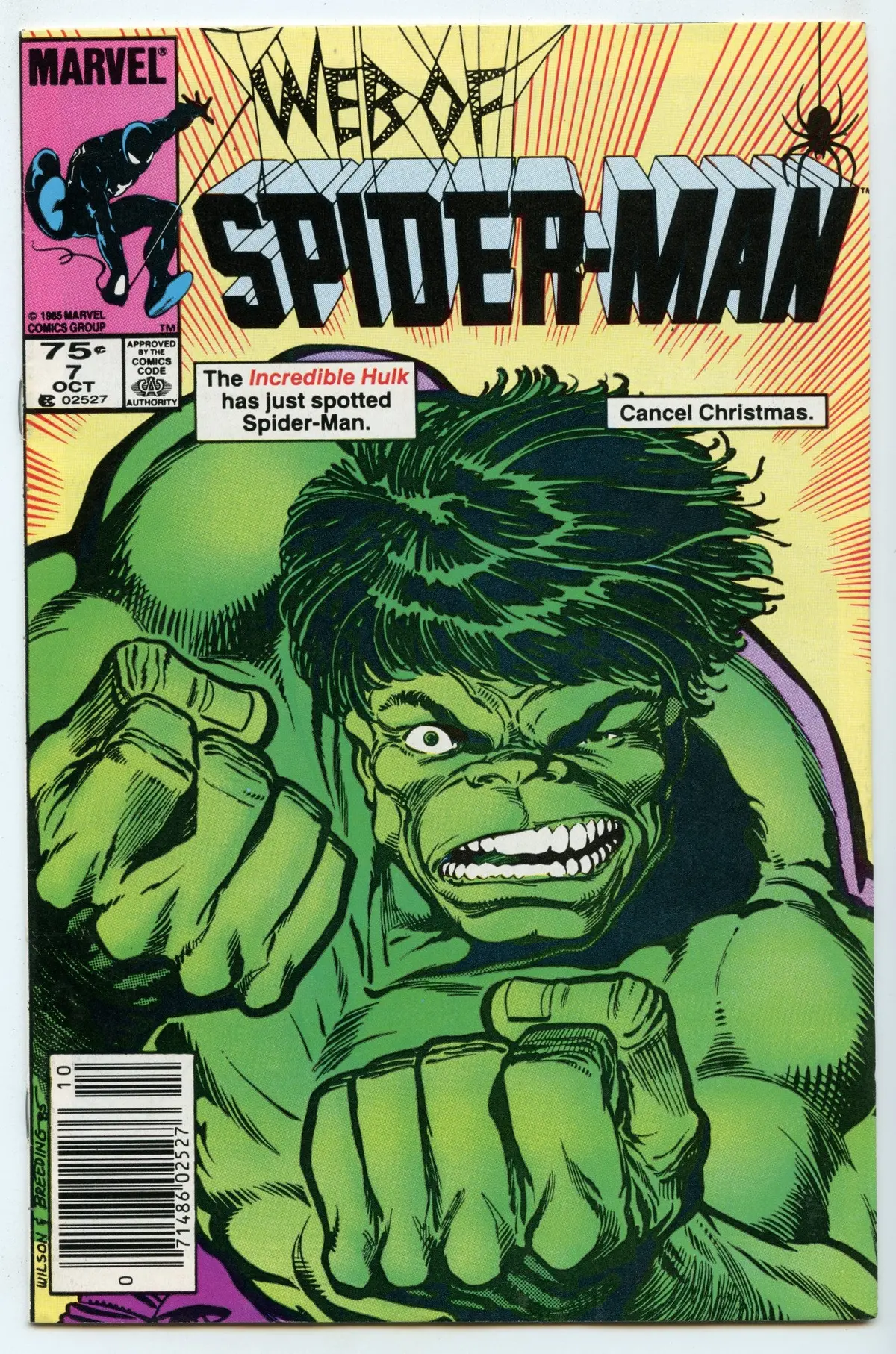 Web Of Spider-Man 7 (Oct 1985) Nm- (9.2) - Cdn Price Variant 1