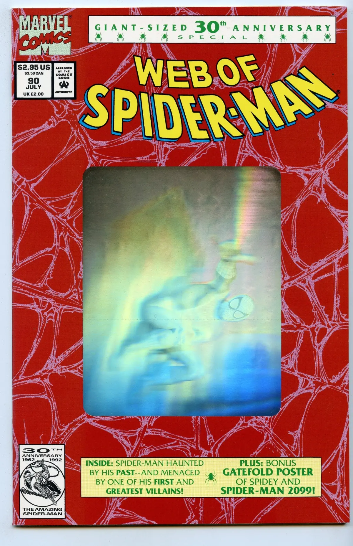 Web Of Spider-Man 90 (Jul 1992) Vf/Nm (9.0) - 1St Image Of Spider-Man 2099 1