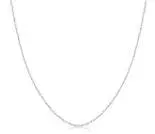 14K White Gold Cable Chain At 18 Inches 1