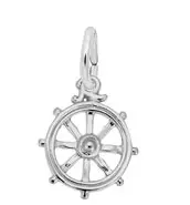 Sterling Silver Ships Wheel Charm 1