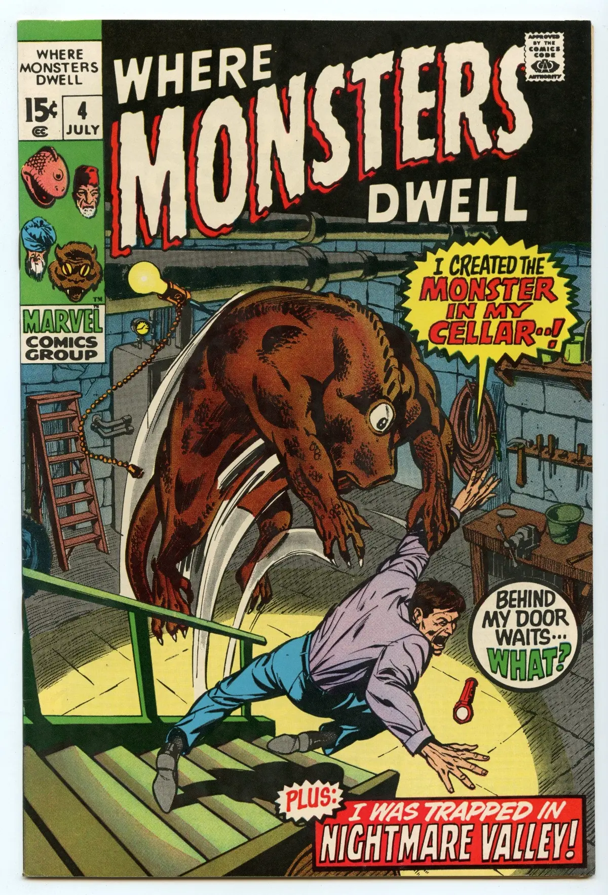 Where Monsters Dwell 4 (Jul 1970) Nm- (9.2) 1