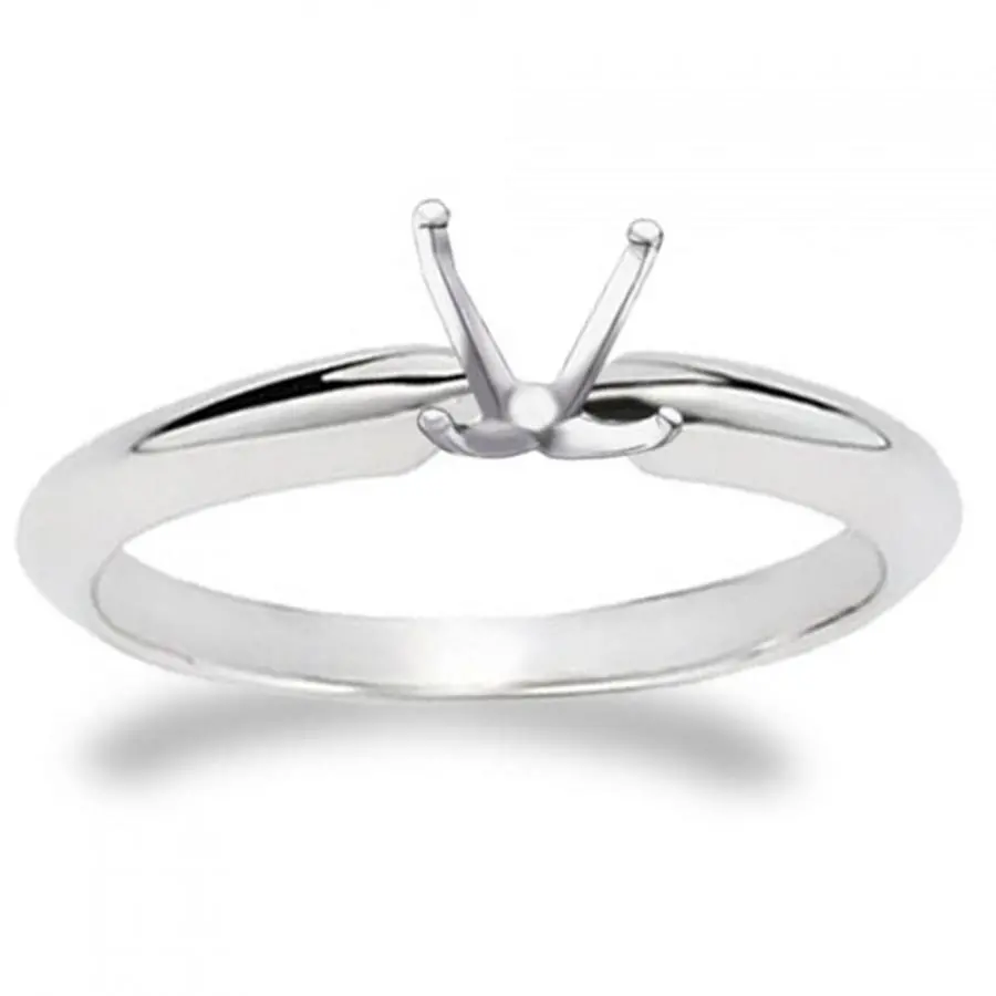 14K White Gold Tiffany Four Prong Mounting 1