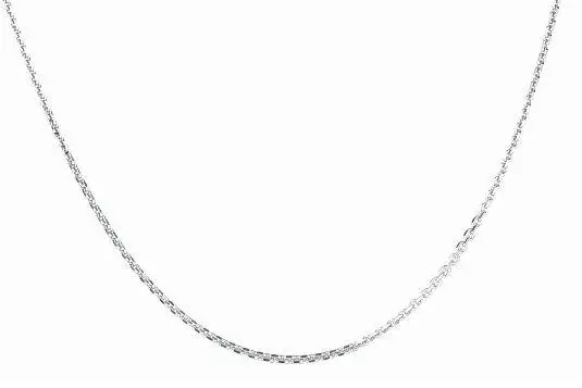 14K White Gold 1Mm Cable Chain With Lobster Clasp-16" 1