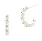 Freida Rothman Lady's Sterling Silver Bezel Huggie Earrings 1