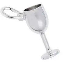Sterling Silver Wine Glass Charm 1