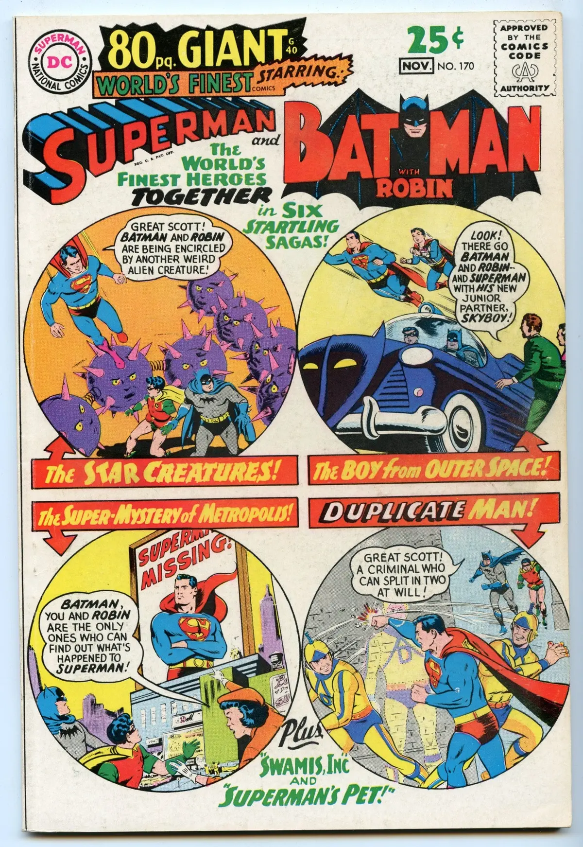 World's Finest 170 (Oct 1967) Vf- (7.5) 1