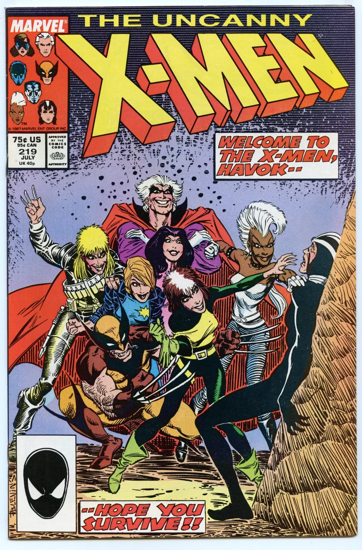 Uncanny X-Men 219 (Jul 1987) Nm- (9.2) 1
