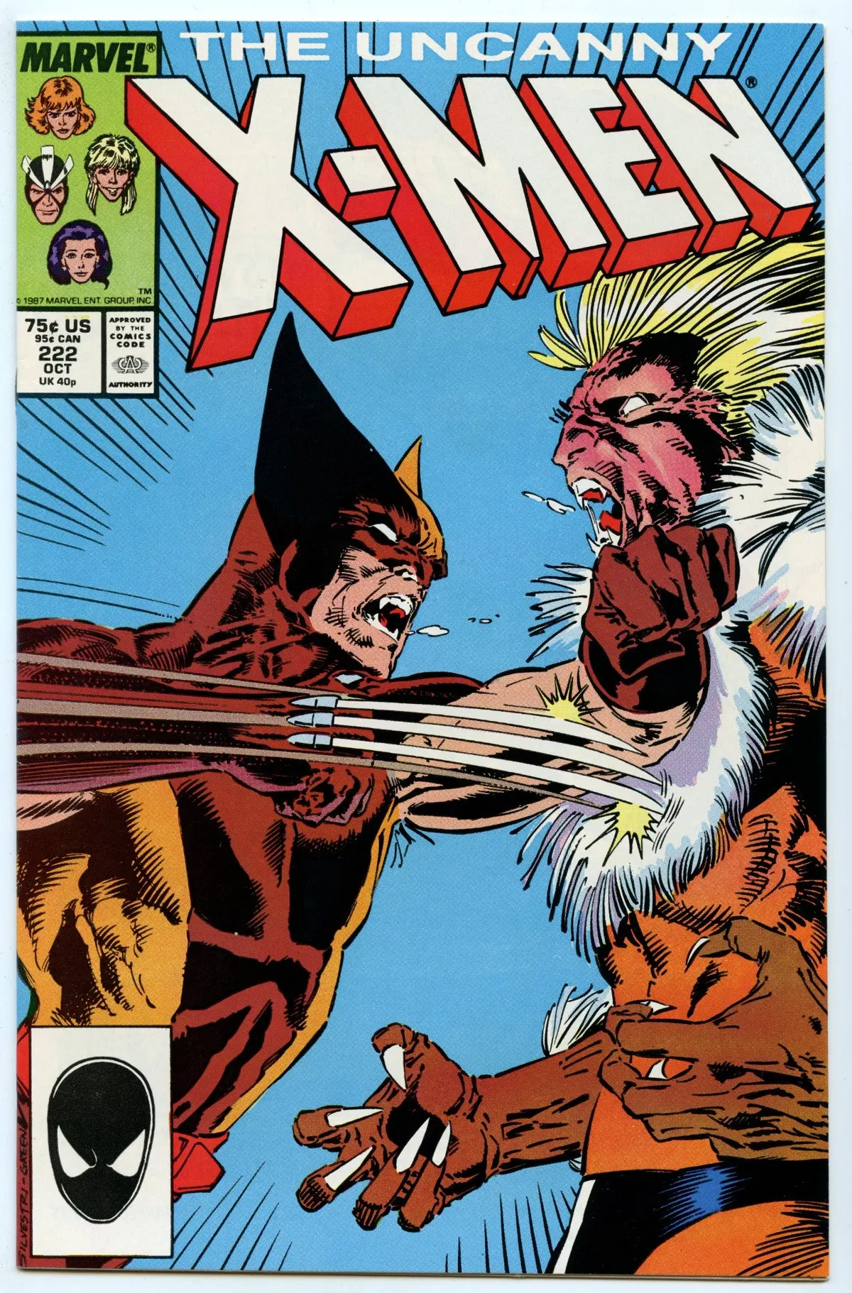 Uncanny X-Men 222 (Oct 1987) Nm- (9.2) 1