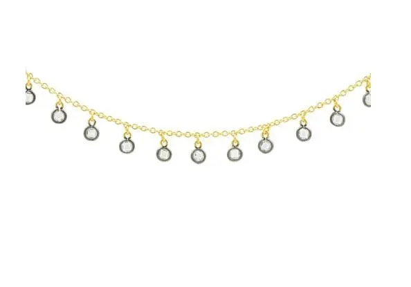 Frieda Rothman Yellow Sterling Silver My Daughters Keep Stealing This Bezel Drop Necklace 1
