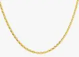 Yellow Sterling Silver Rolo Chain Length 18 1