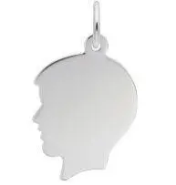 Sterling Silver Boys Head Charm 1