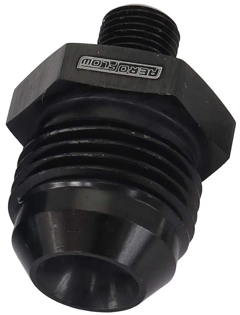 M10×1 To -10An Metric-To-An Adapter – Black Anodized Fluid Line Conversion Fitting 1