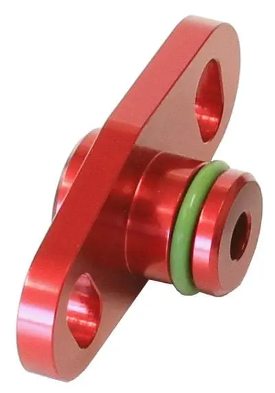 Red-Anodized Fuel Rail Adapter – 1/8" Npt To -6An Male Fitting – Af64-2066R 1