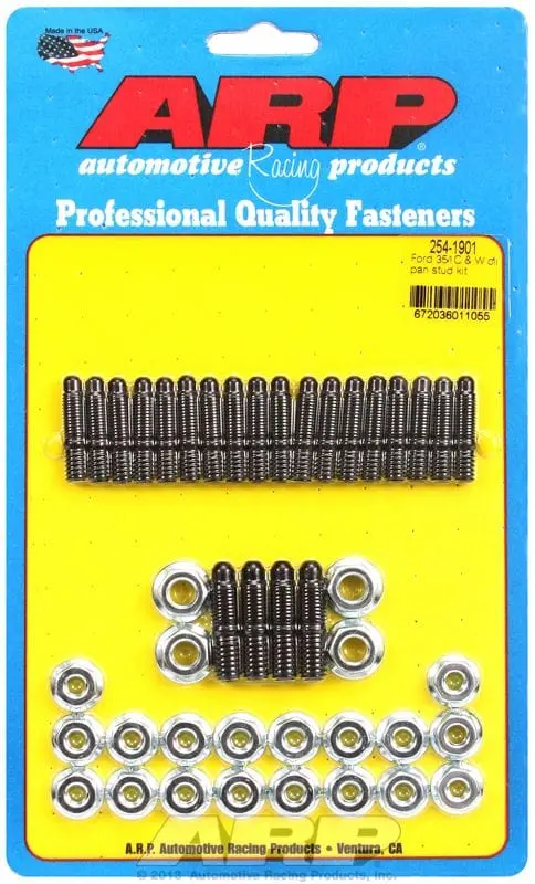 Black Oxide Oil Pan Stud Kit With Hex Nuts - Ar254-1901 1