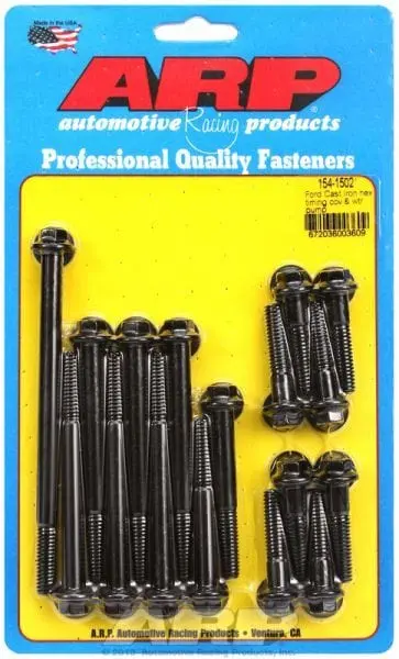 Timing Cover & Water Pump Bolt Kit – Hex Head, Black Oxide Finish (Ar154-1502) 1