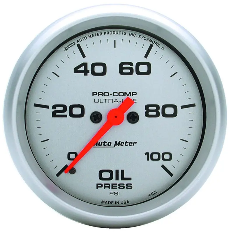 Ultra-Lite Oil Pressure Gauge – Lightweight Analog Instrument With 2-1/16" Dial 1