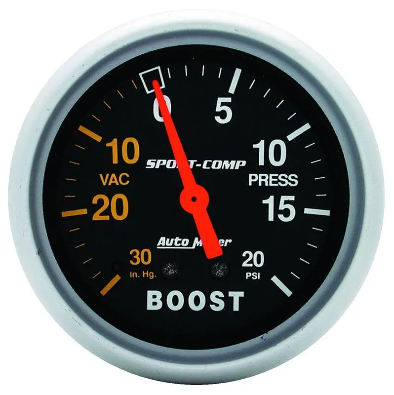 Autometer Sport-Comp Au3401 Dual-Range Boost/Vacuum Gauge 1