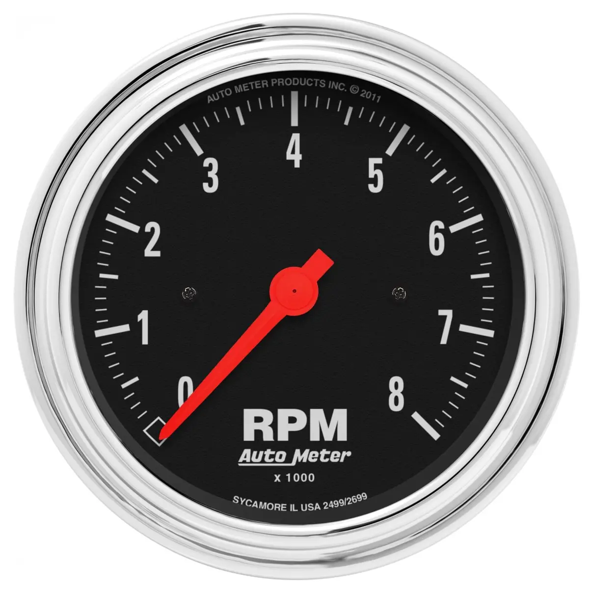 Autometer 2499 Traditional Chrome Tachometer – Classic Analog Design With Modern Accuracy 1