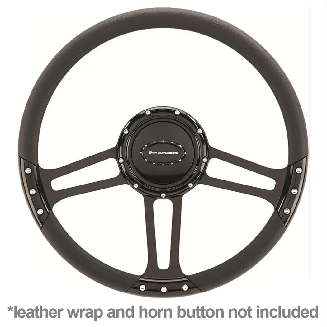 Billet Specialties Half-Wrap Steering Wheel – Black Finish, Blk29263 1