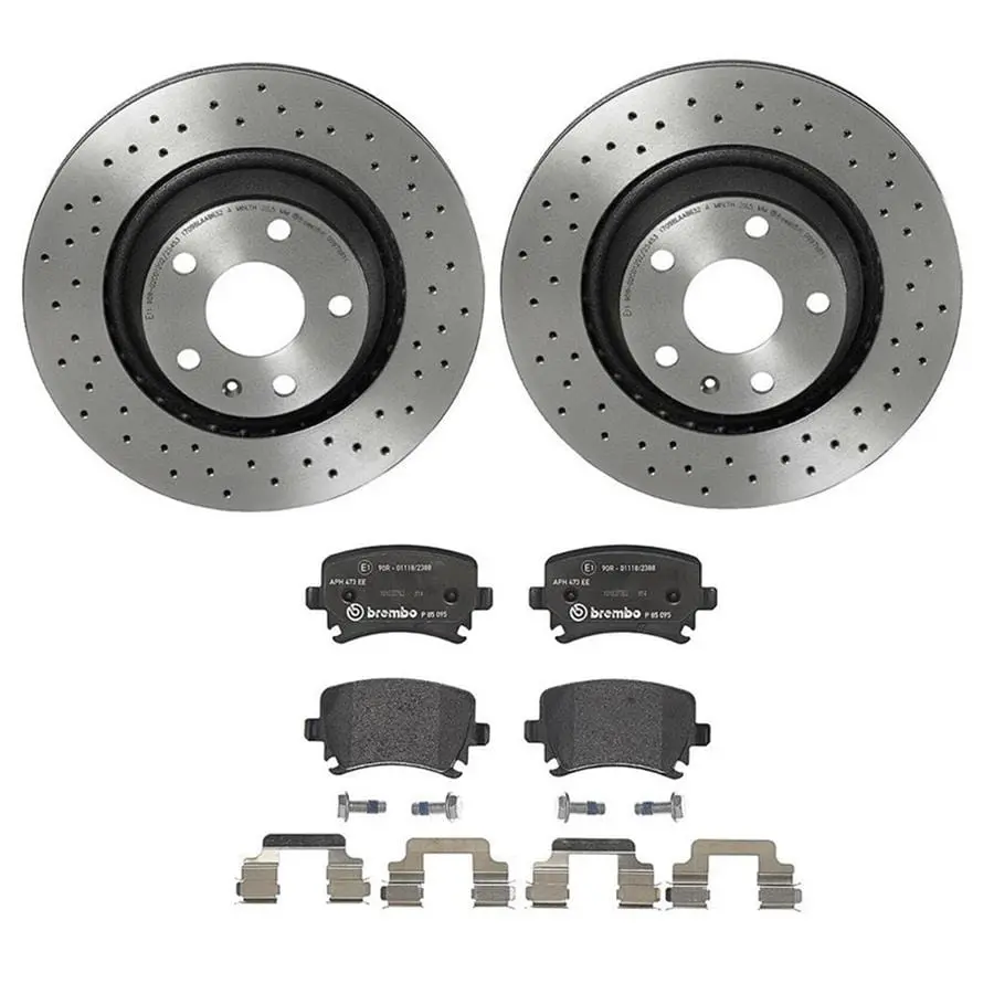 Brembo Ktx4088 Rear Brake Pad And Rotor Kit 1